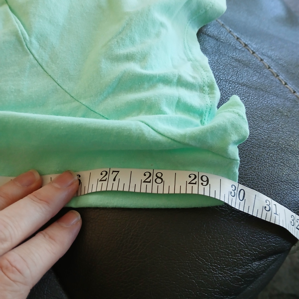 Just My Size Mint Green Cherry Print 5X Women's Top - Picture 4 of 4